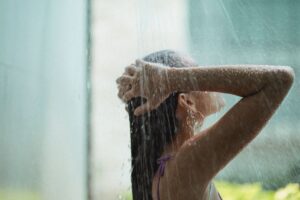 Blocked ears in shower